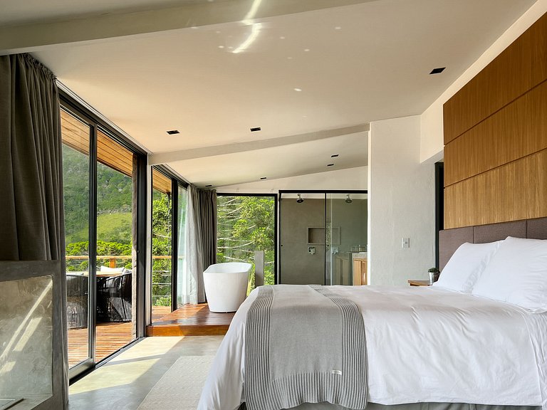 Casa com vista cinematográfica silêncio e natureza