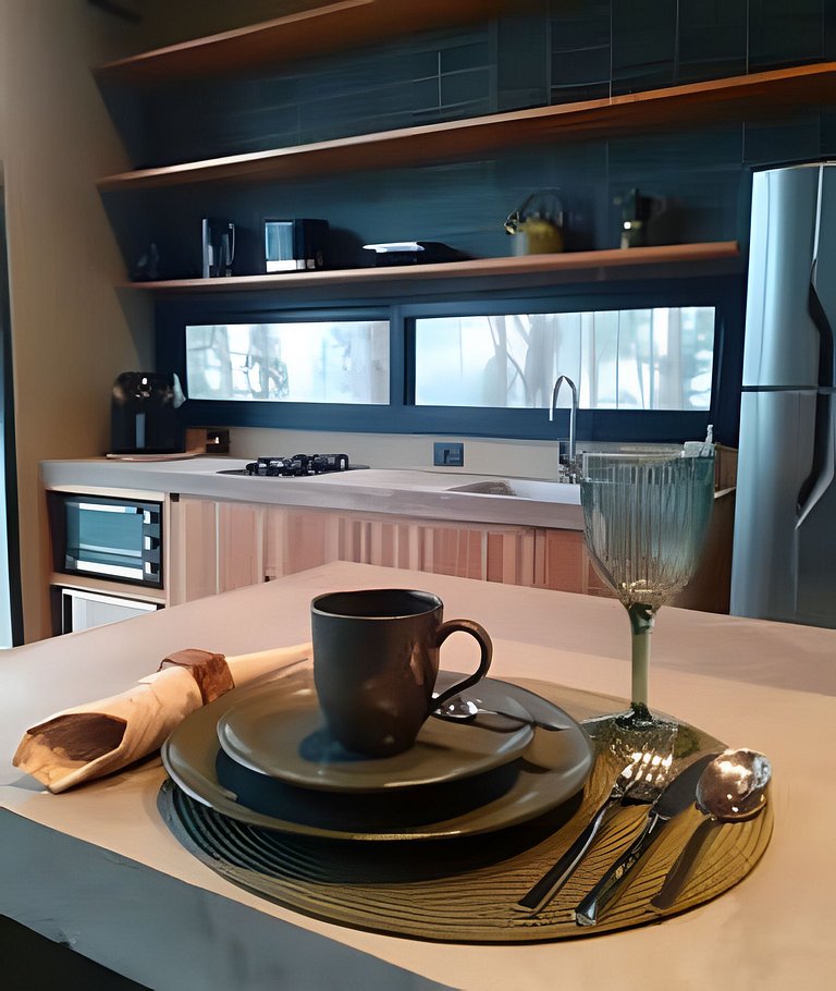 Casa na árvore ofurô + vista nas montanhas | única