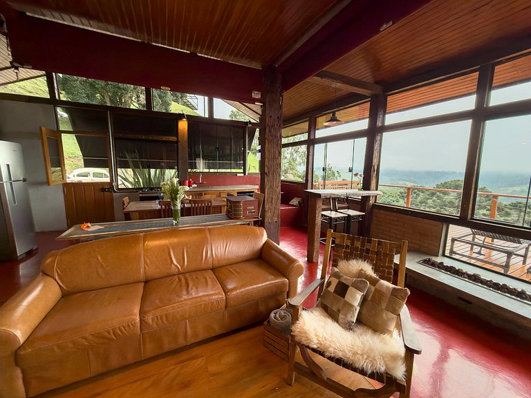 Jacuzzi com vista nas montanhas Refúgio romântico