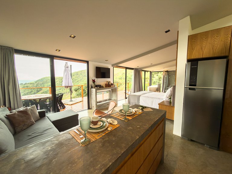 Casa com vista cinematográfica silêncio e natureza