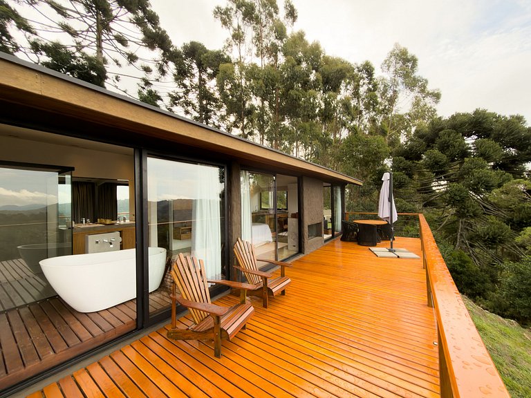 Casa com vista cinematográfica silêncio e natureza