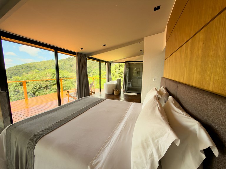 Casa com vista cinematográfica silêncio e natureza