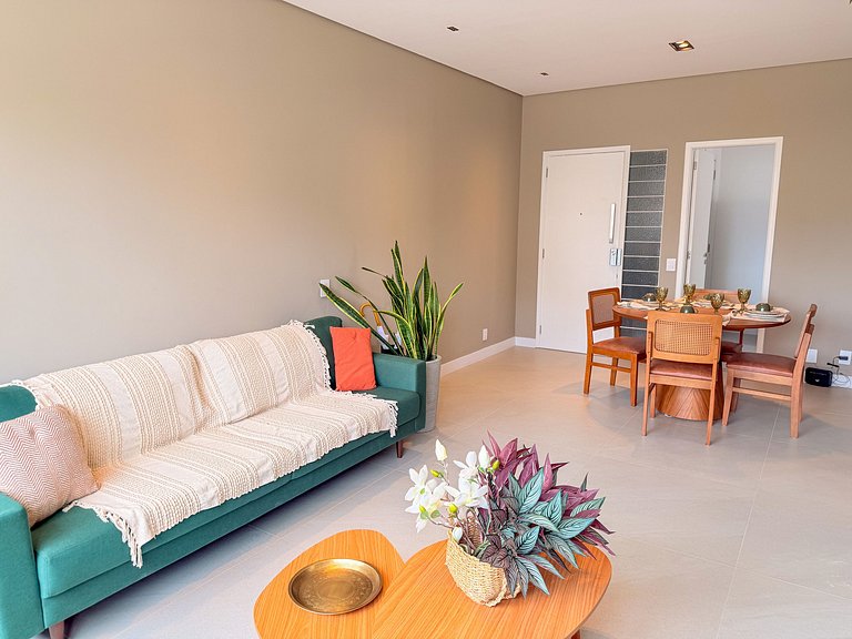 NOVO - Apê quadrilátero 350m praia - 5minutos a pé