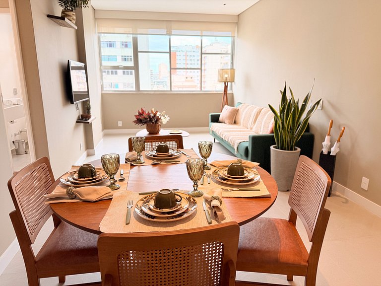 NOVO - Apê quadrilátero 350m praia - 5minutos a pé