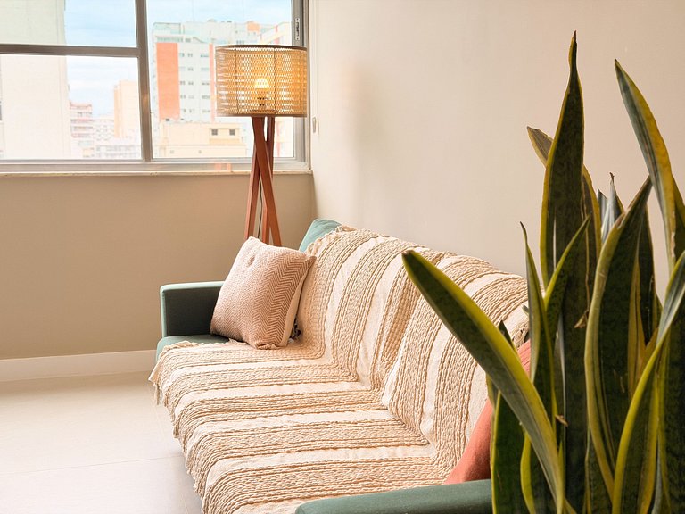 NOVO - Apê quadrilátero 350m praia - 5minutos a pé